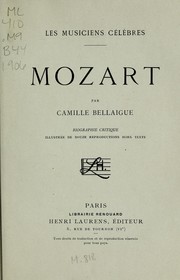 Cover of: Mozart by Camille Bellaigue