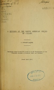 Cover of: A revision of the North American species of cyclops