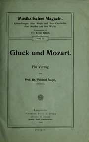 Cover of: Gluck und Mozart: ein Vortrag