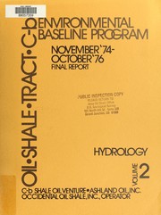 Cover of: Oil shale tract C-b: b environmental baseline program, final report