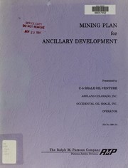 Mining plan for ancillary development by Ralph M. Parsons Company