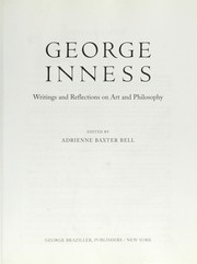 Cover of: George Inness: writings and reflections on art and philosophy