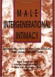 Cover of: Male Intergenerational Intimacy by Theo Sandfort, Edward Brongersma