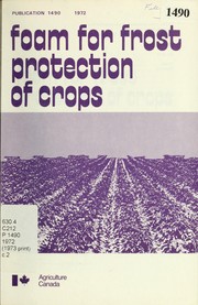 Foam for frost protection of crops by David Siminovitch