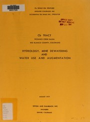Hydrology, mine dewatering, and water use and augmentation by C-b Shale Oil Project