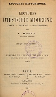 Cover of: Lectures d'histoire moderne, (France, Moyen âge, Temps modernes)