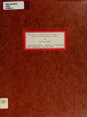 Cover of: Analysis and synthesis of a pure fluid state attitude control system by Jack W. Lewis