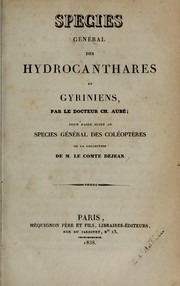 Cover of: Species général des Hydrocanthares et Gyriniens