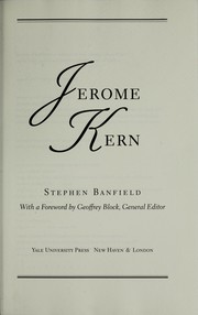 Cover of: Jerome Kern