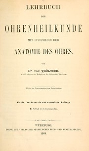 Cover of: Lehrbuch der ohrenheilkunde: mit einschluss der anatomie des ohres