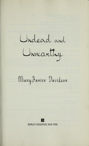 Cover of: Undead and Unworthy (Queen Betsy, Book 7) by MaryJanice Davidson