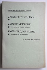 Cover of: Tenney reports on world Zionism | Jack B. Tenney