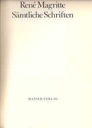 Cover of: Sämmtliche Schriften