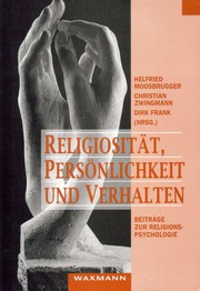 Cover of: Religiosität, Persönlichkeit und Verhalten: Beiträge zur Religionspsychologie