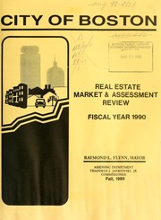 Cover of: Real estate market and assessment review, fiscal year .... | Boston (Mass.). Assessing Dept.