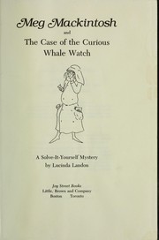 Cover of: Meg Mackintosh and the case of the curious whale watch
