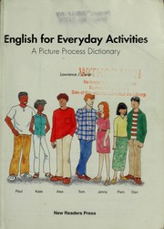 Cover of: English for everyday activities: a picture process dictionary