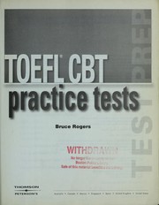 Cover of: TOEFL CBT practice tests by Rogers, Bruce