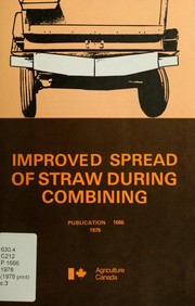 Cover of: Improved spread of straw during combining