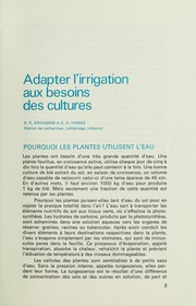 Cover of: Adapter l'irrigation aux besoins des cultures by K. K. Krogman