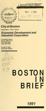 Cover of: Boston in brief 1991