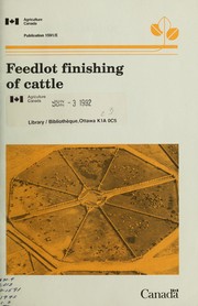 Cover of: Feedlot finishing of cattle