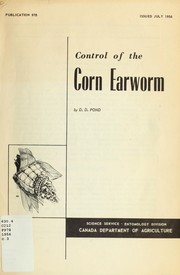 Control of the corn earworm by Pond, D. D.