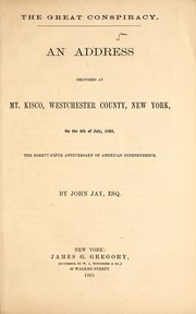 Cover of: The great conspiracy. by John Jay