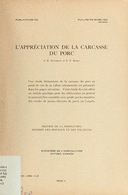 Cover of: L'appréciation de la carcasse du porc by A. W. Peterson