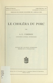 Cover of: Le choléra du porc