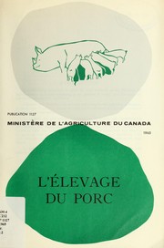 Cover of: L'élevage du porc by H. T. Fredeen