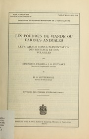 Cover of: Les poudres de viande ou farines animales | Edward B. Fraser