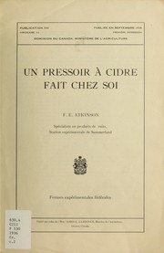 Cover of: Un pressoir à cidre fait chez soi