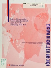 Cover of: Enjeux liés au soutien interne débattus dans le cadre du Cycle d'Uruguay et au-delà by Brink, Lars.