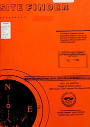 Cover of: Site finder ... Boston industrial real estate listings