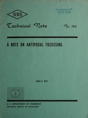 Cover of: A note on antipodal focussing