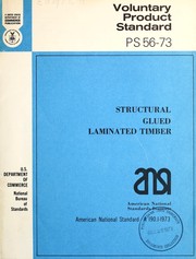 Cover of: Structural glued laminated timber | American National Standards Institute