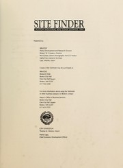 Cover of: Site finder ... Boston industrial real estate listings