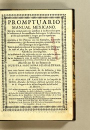 Cover of: Promptuario manual mexicano by Ignacio de Paredes