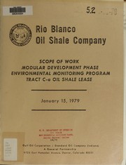 Cover of: Scope of work by Rio Blanco Oil Shale Company