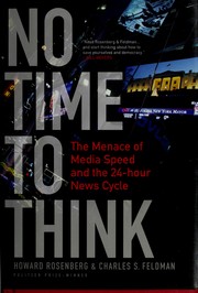 Cover of: No time to think by Howard Rosenberg