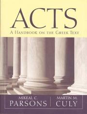 Cover of: Acts: A Handbook on the Greek Text