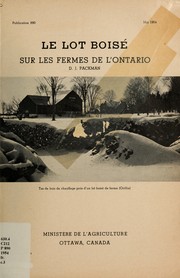 Cover of: Le lot boisé sur les fermes de l'Ontario