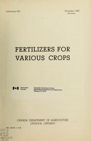 Cover of: Fertilizers for various crops.