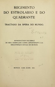 Cover of: Regimento do estrolabio e do quadrante by Joaquim Bensaúde