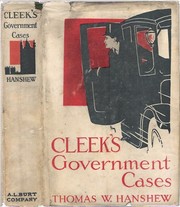 Cover of: Cleek's Government Cases