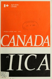 Cover of: Canada et IICA