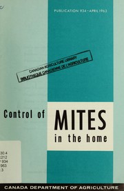 Control of mites in the home by C. G. MacNay