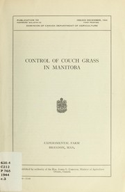 Cover of: Control of couch grass in Manitoba