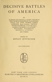 Cover of: Decisive battles of America by Ripley Hitchcock